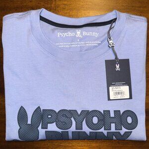 $70 NWT Psycho Bunny Melvin Graphic T-Shirt Size L-6  HD Silicone Design Purple!